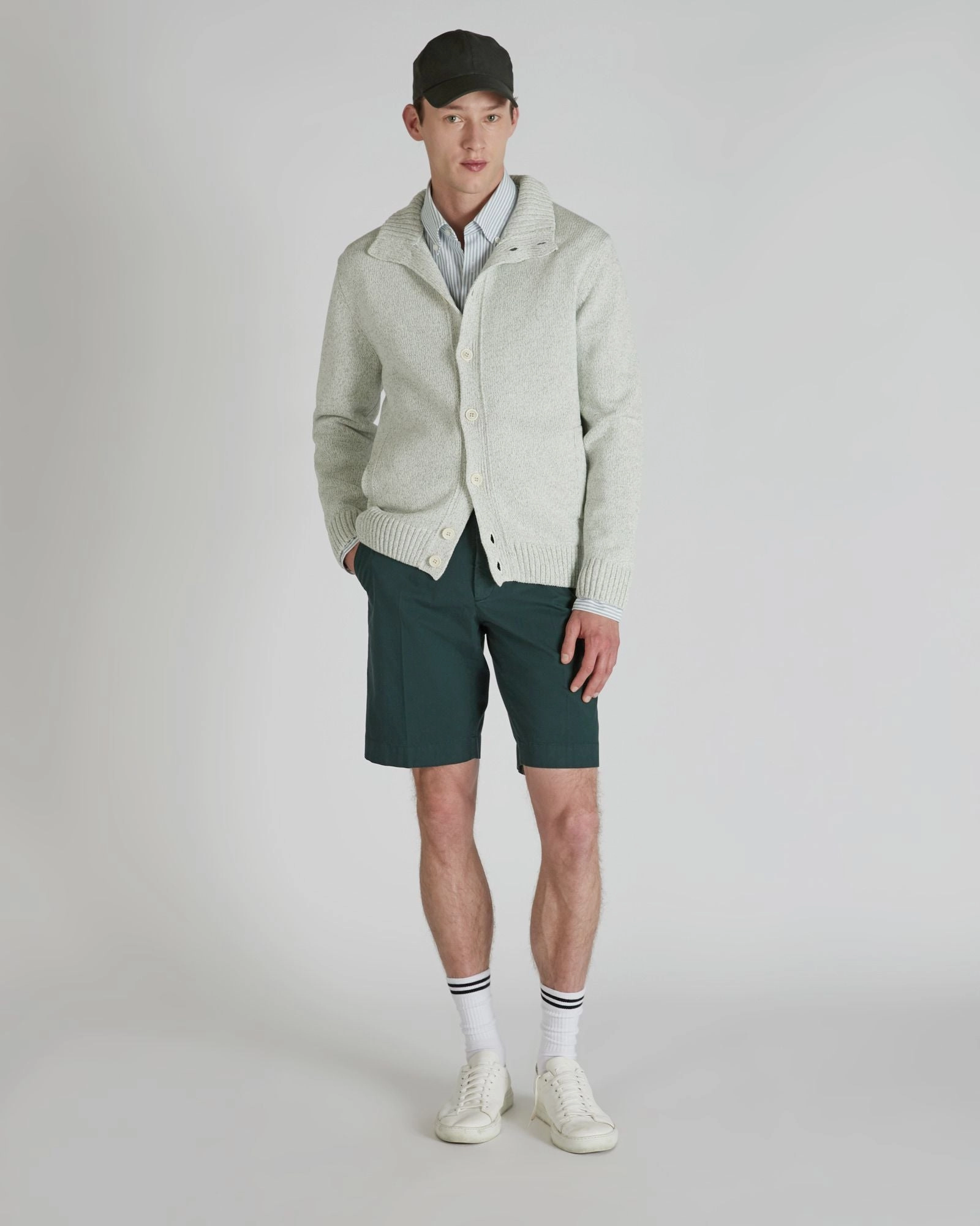 Elasticized Cuffs Slim-fit Royal Batavia Bermuda shorts