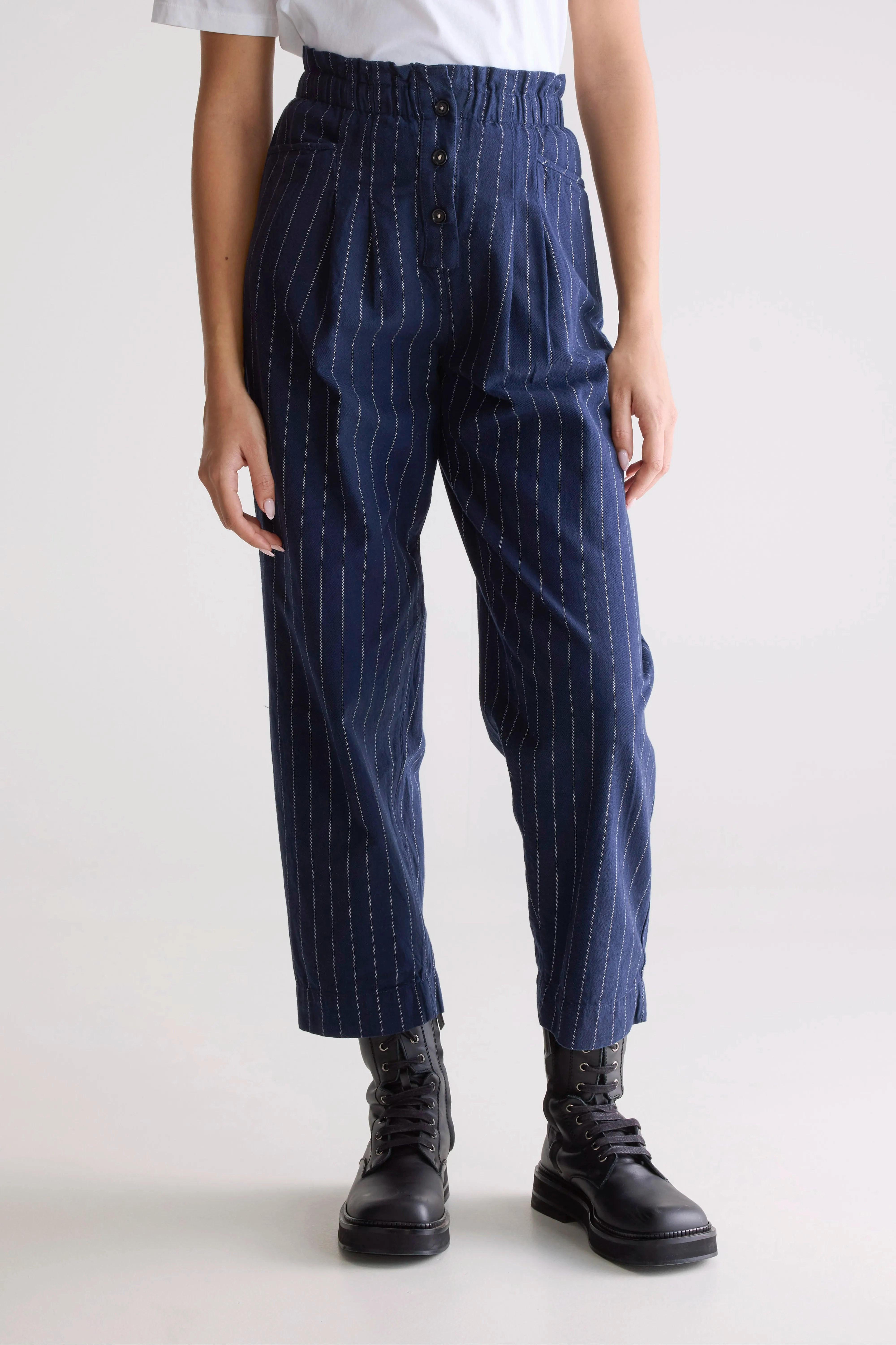 Lilo paperbag trousers (252 / W / STRIPE A) Flexible Design Heat Dissipating