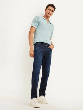 Men's Redloop 511 Navy Blue Slim Fit Mid Rise Jeans Casual Comfort