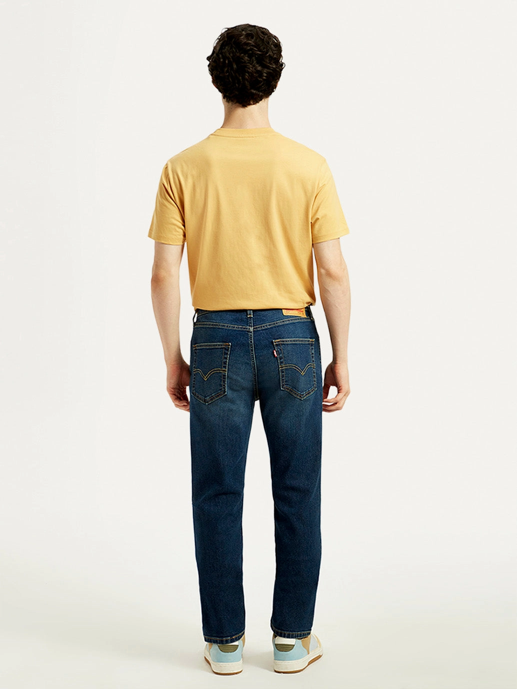 Men's 511 Dark Indigo Slim Fit Mid Rise Jeans Picnic Style Creative Look Minimalist Style Fall Outfit