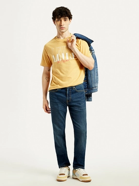 Style Combo Basic Piece Men's 511 Dark Indigo Slim Fit Mid Rise Jeans