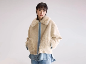 Jakarta faux fur and shearling jacket (252 / W / MINERAL) Weatherproof Barrier