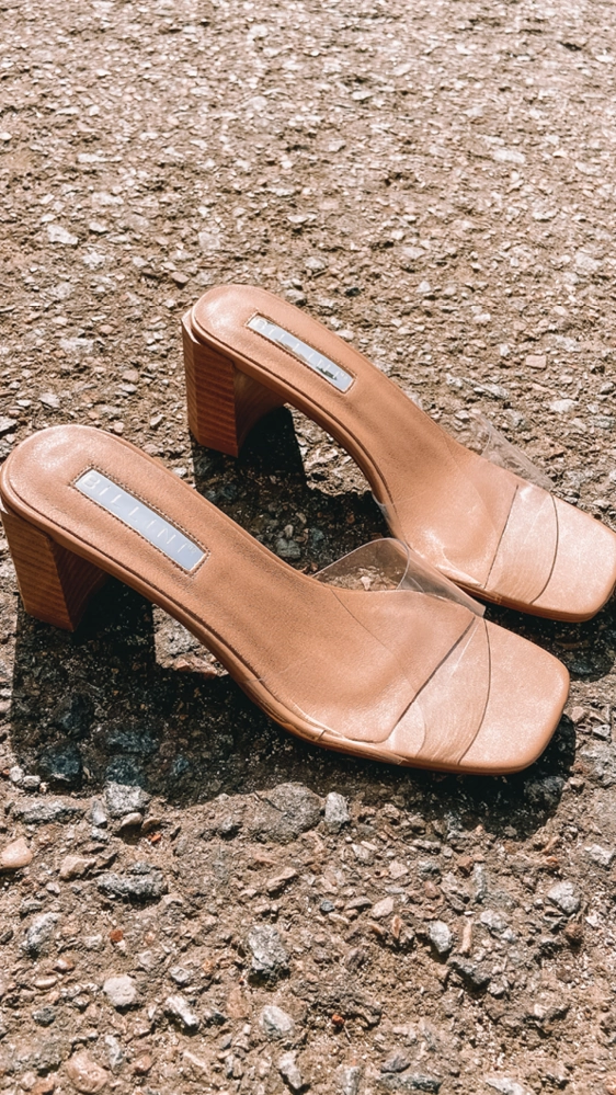 Smooth Walk Lucy Heel - Clay/Clear