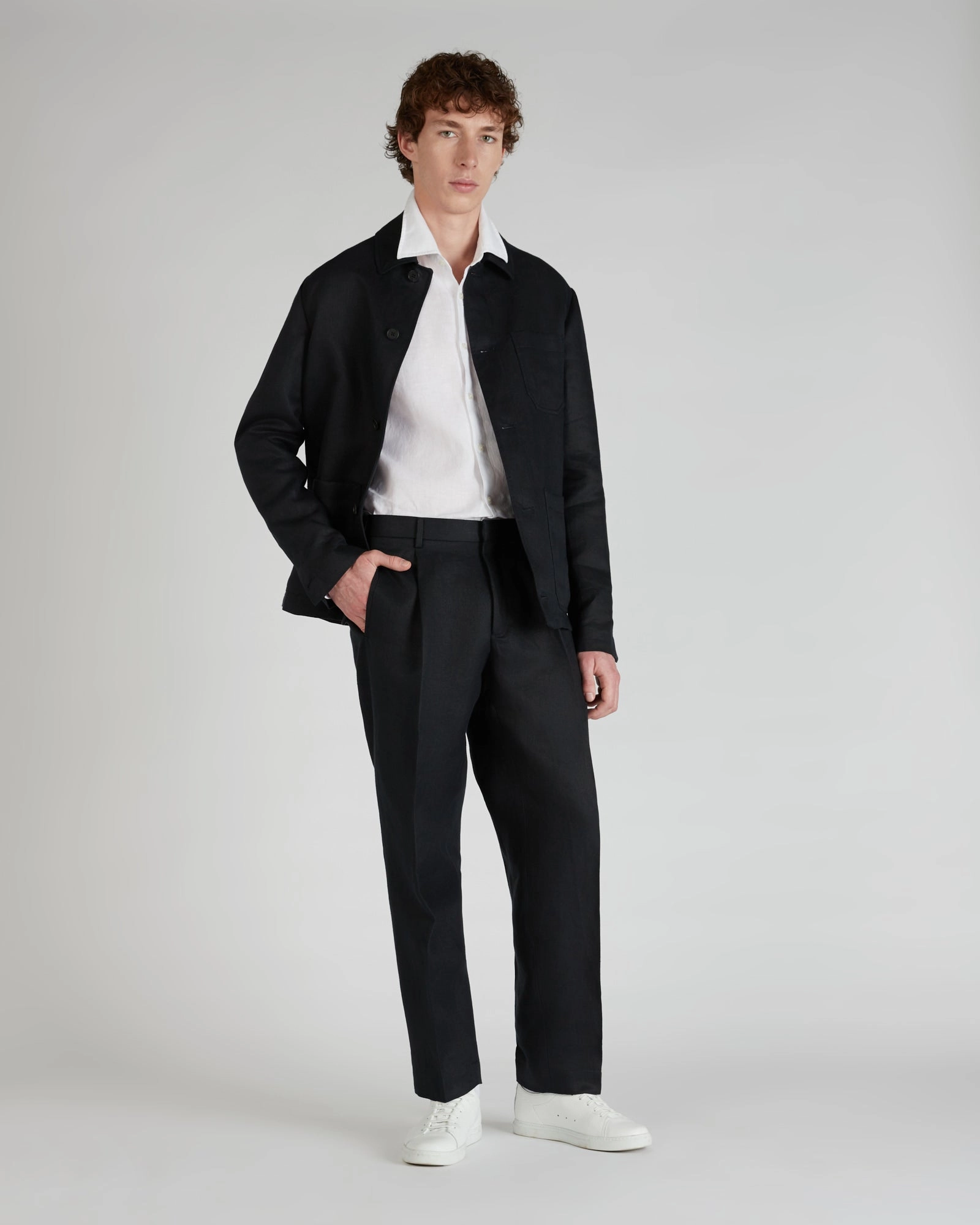 On-The-Go Style Relaxed Wear Regular-fit Linen Shirt