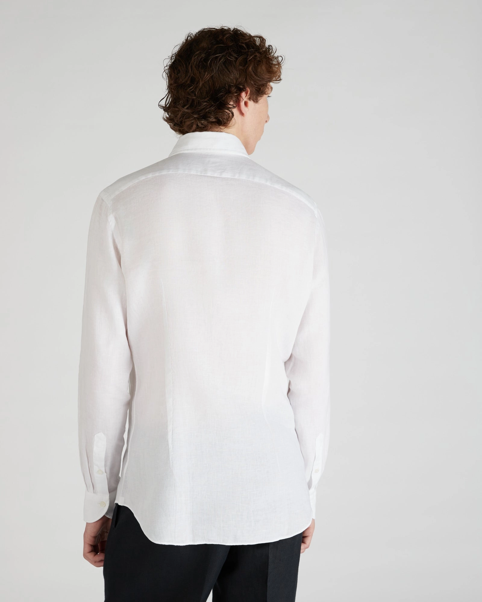 Versatile Layering Classic Color Regular-fit Linen Shirt