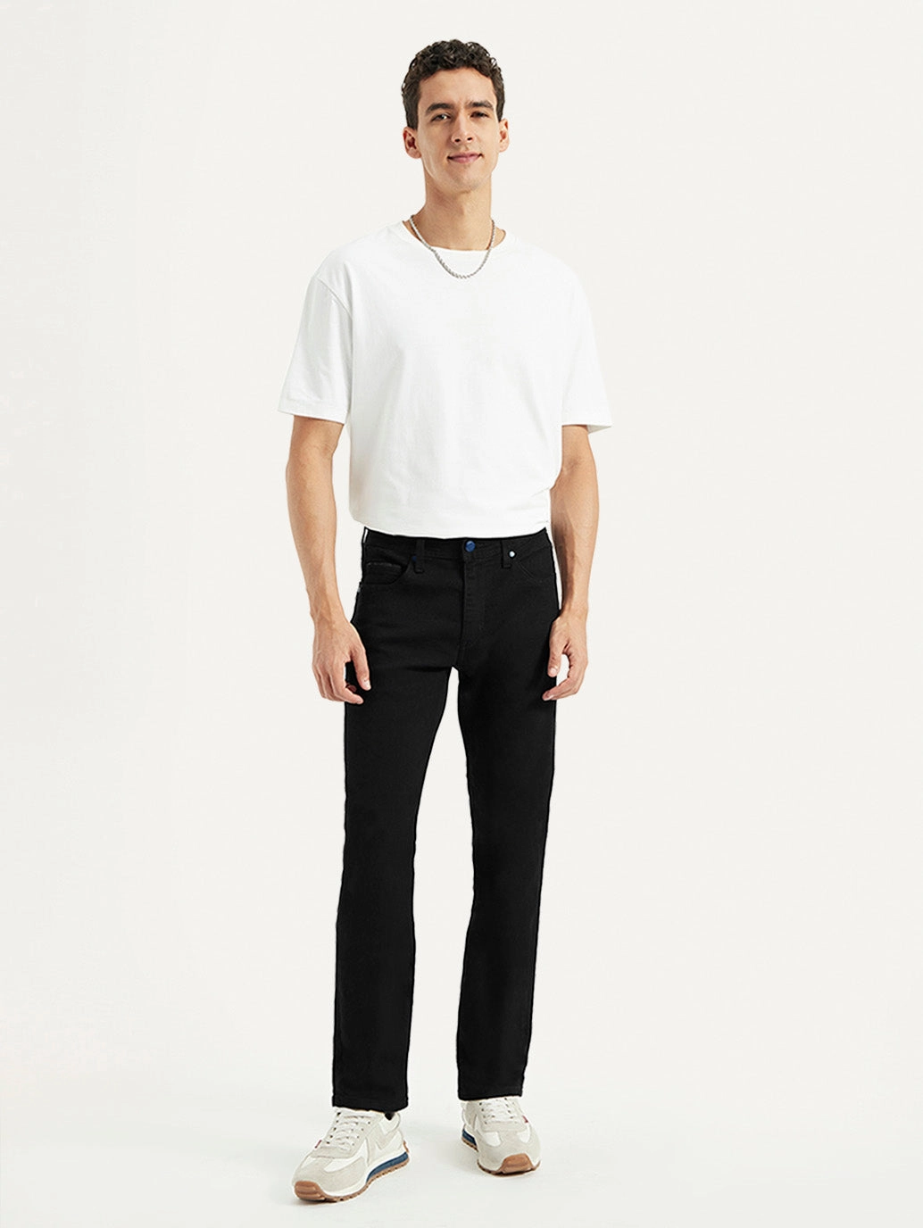 Permanent Crease Retention Quick Dry Weave Technology Men's 511 Black Slim Fit Mid Rise Jeans