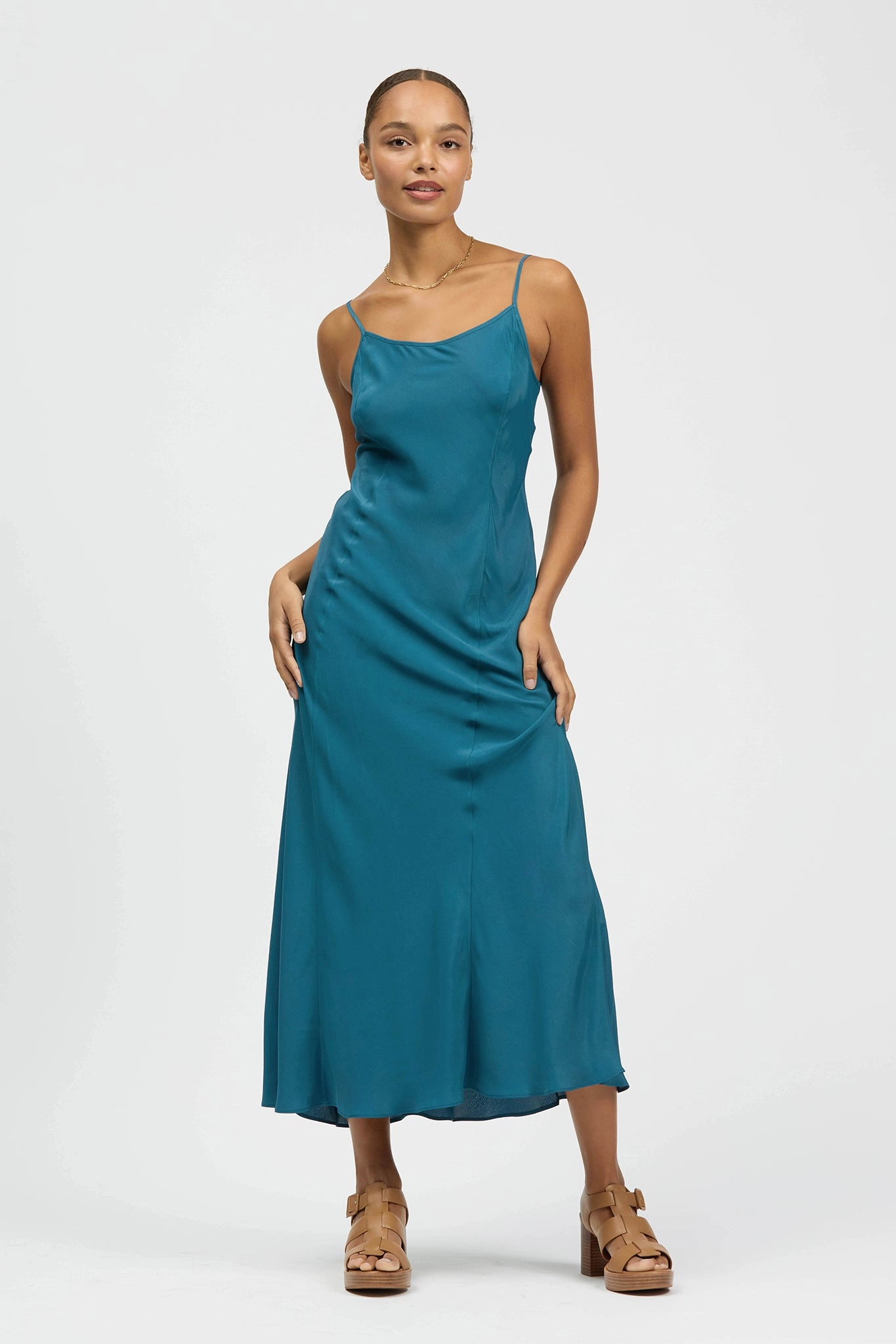 Smart Wear Bright Accent Luz Bias Dress Petrol