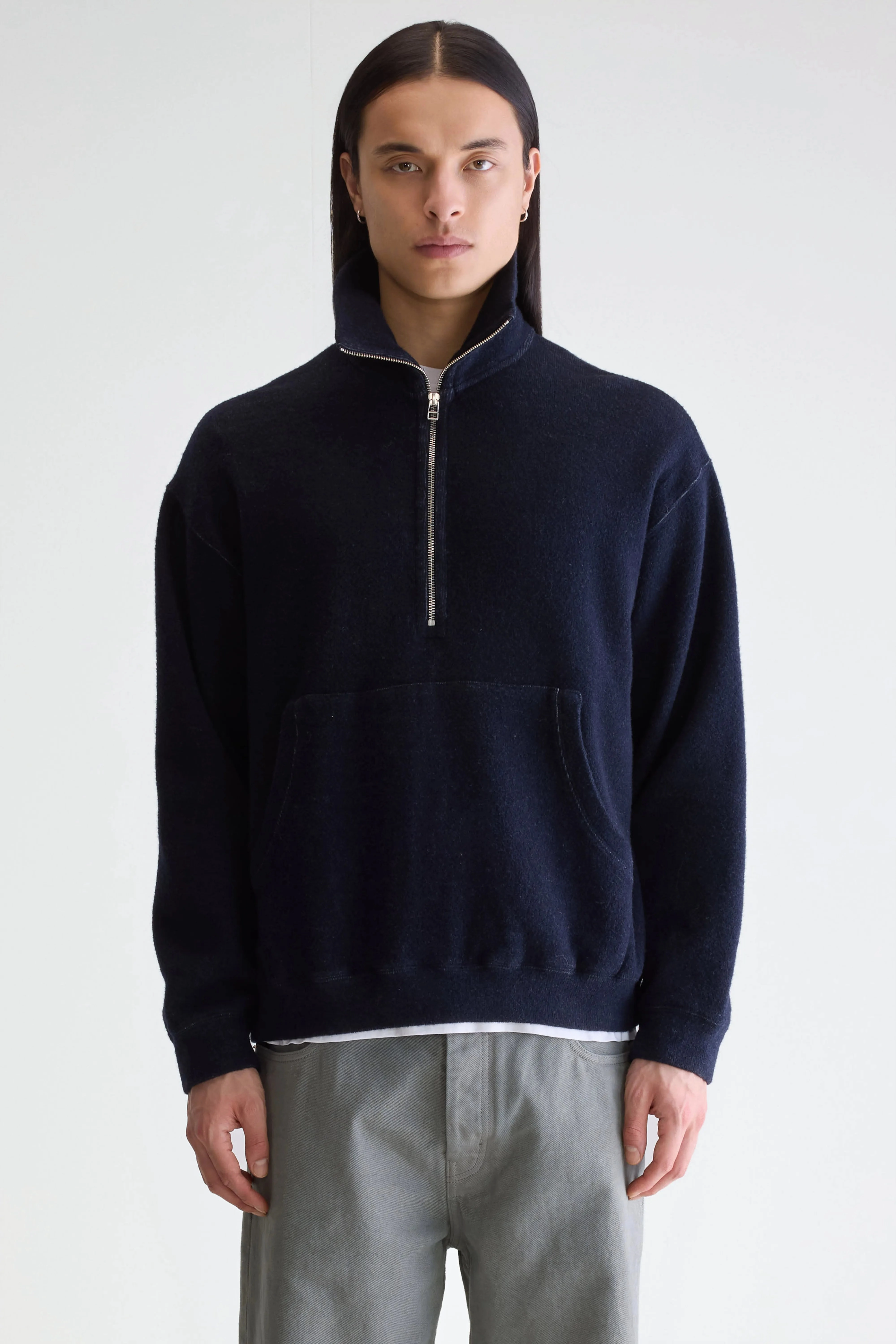 Mabro zipped-collar sweatshirt (252 / M / COMBO B) Comfy Vibe