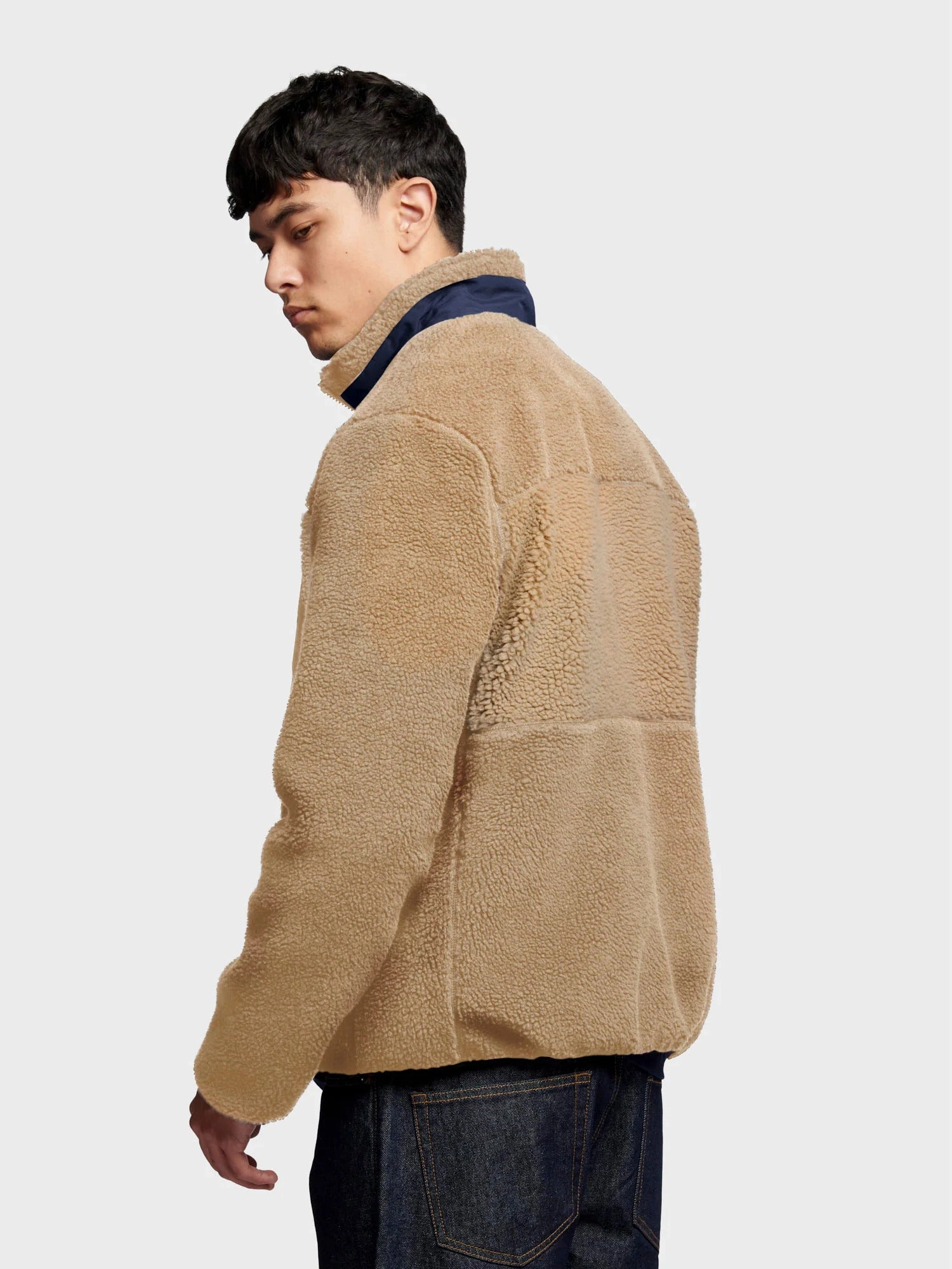 Mattawa Fleece Jacket in Chinchilla Tagless Neckline Design Quilted Lining