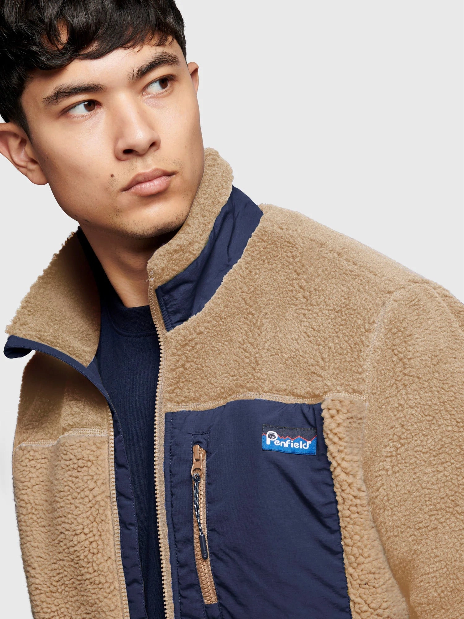 Mattawa Fleece Jacket in Chinchilla Seamless Design
