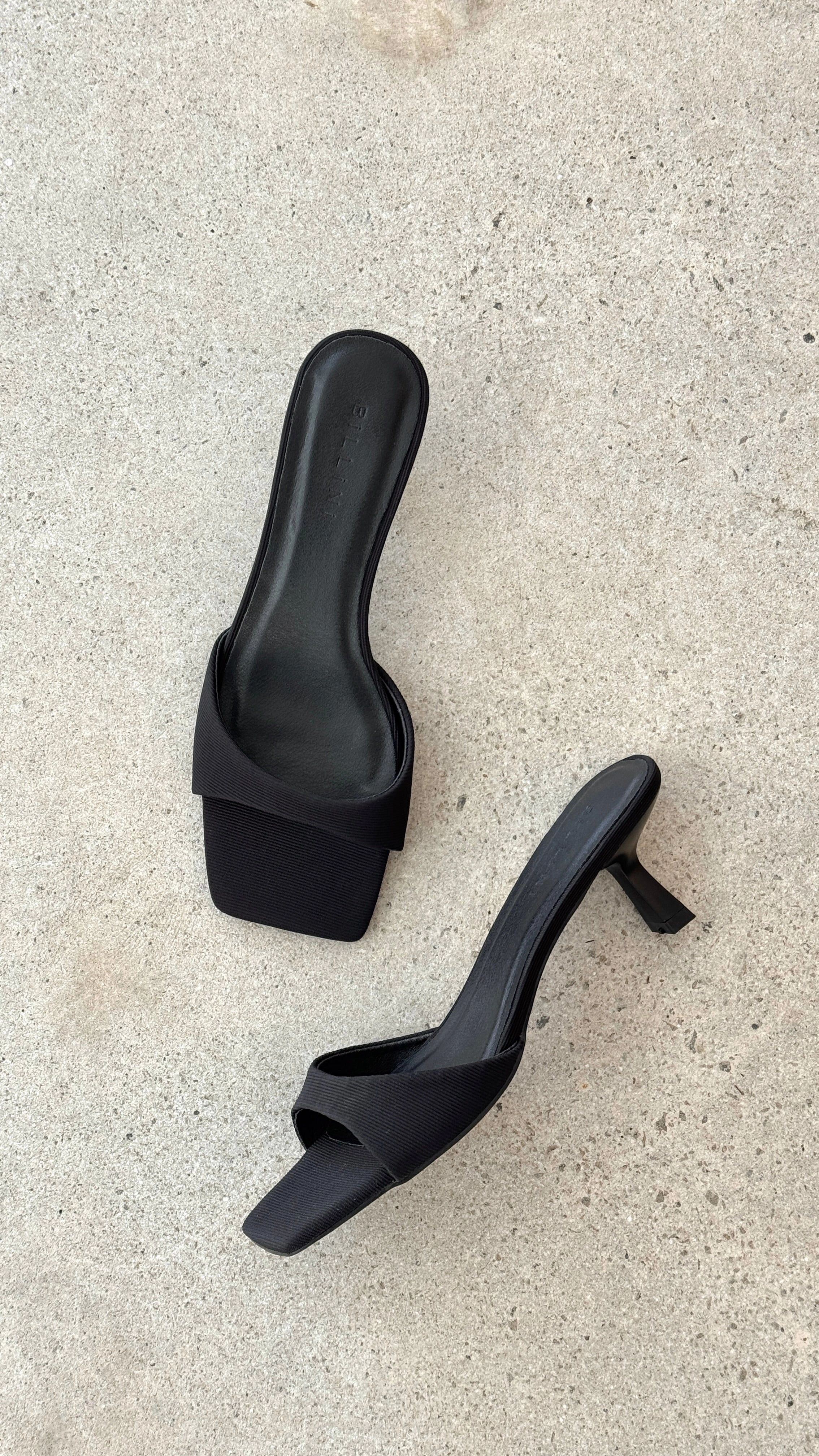 Event Guard Elegant Sandals Meadow Heel - Black Grosgrain