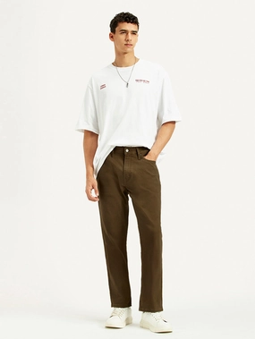 fade resistant color Fit Essential Men's 541 Brown Overdyed Athletic Tapered Fit Mid Rise Jeans