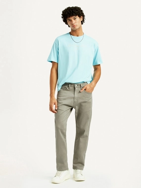 Smart Casual Weekend Style Men's 505 Grey Overdyed Straight Fit Mid Rise Jeans