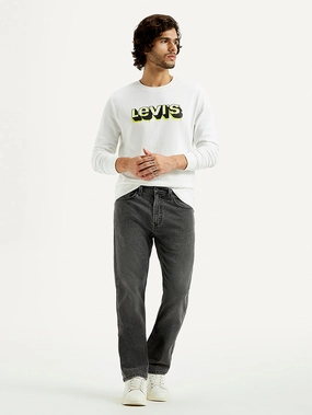 Men's 505 Grey Straight Fit Mid Rise Jeans Day To Day