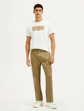 Men's 505 Khaki Overdyed Straight Fit Mid Rise Jeans Go To Piece