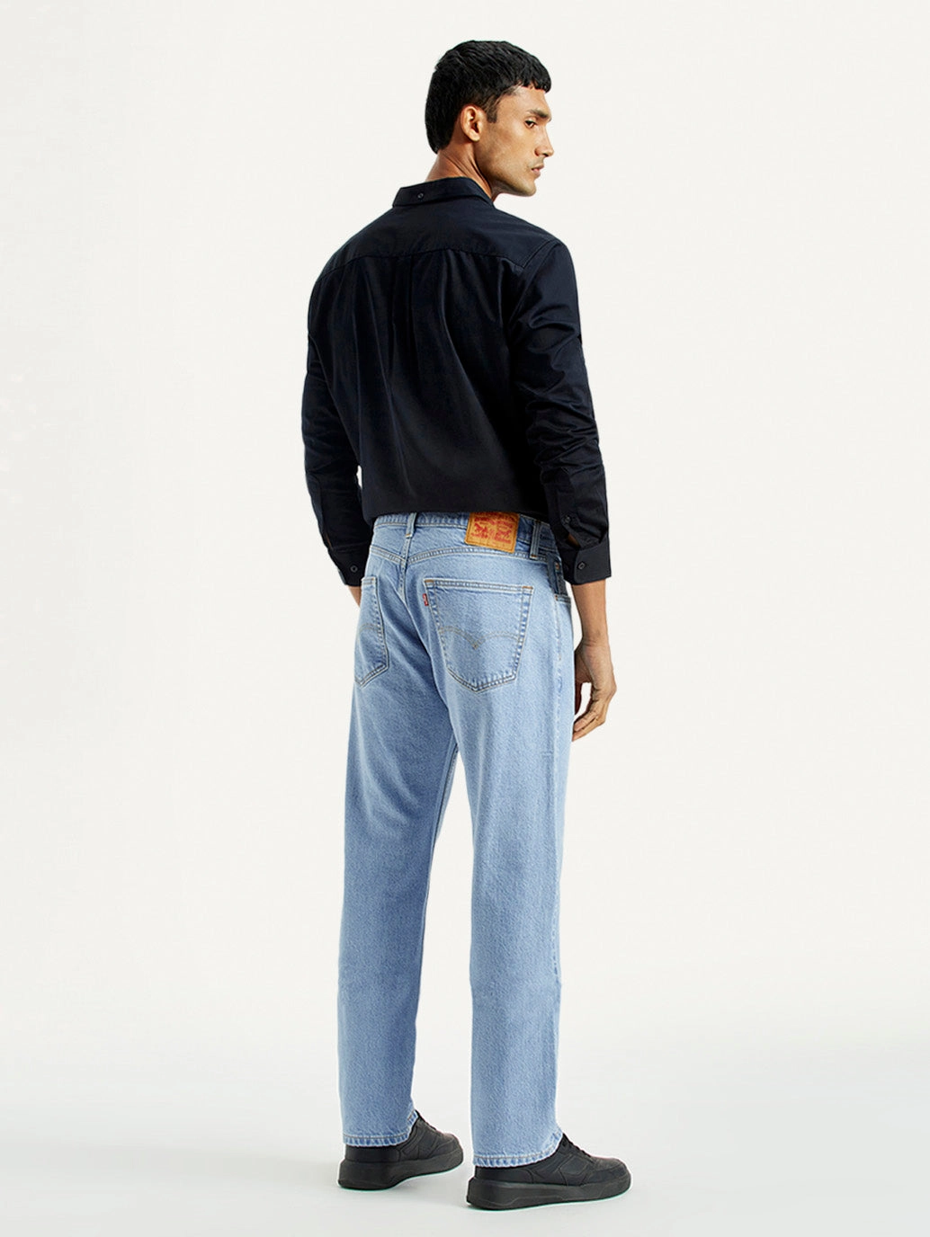 Men's 505 Light Indigo Straight Fit Mid Rise Jeans Grab And Go Daily Wear Festival Outfit