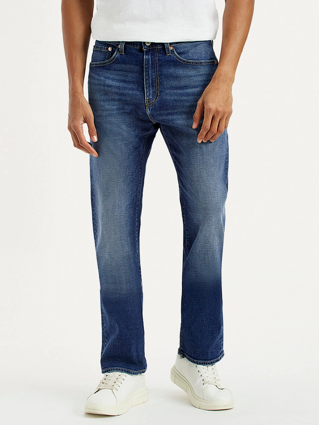 Night Out Parent Style Men's 505 Light Indigo Straight Fit Mid Rise Linen Jeans
