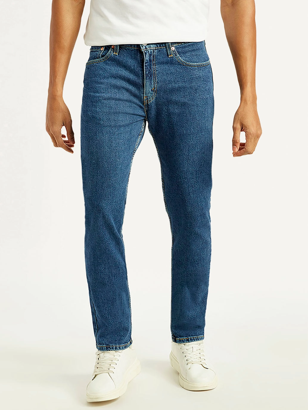 Men's 511 Blue Slim Fit Mid Rise Jeans Sophisticated Look Easy Fit Design
