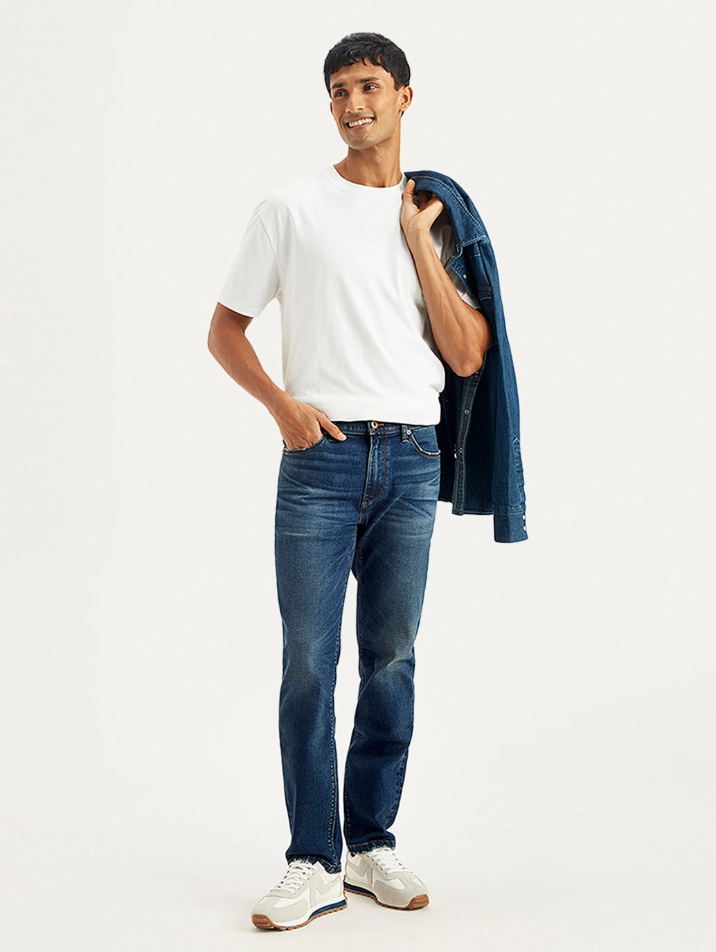 Daily Casual Men's 511 Blue Slim Fit Mid Rise Jeans
