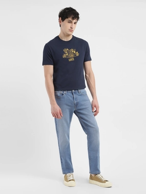 Men's 511 Blue Slim Fit Mid Rise Jeans Common Wear Spring Mood Brunch Outfit Formal
