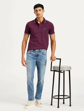 Beach Day Brunch Outfit Elegant Weekend Style Stretch Bold Look Men's 511 Blue Slim Fit Mid Rise Jeans