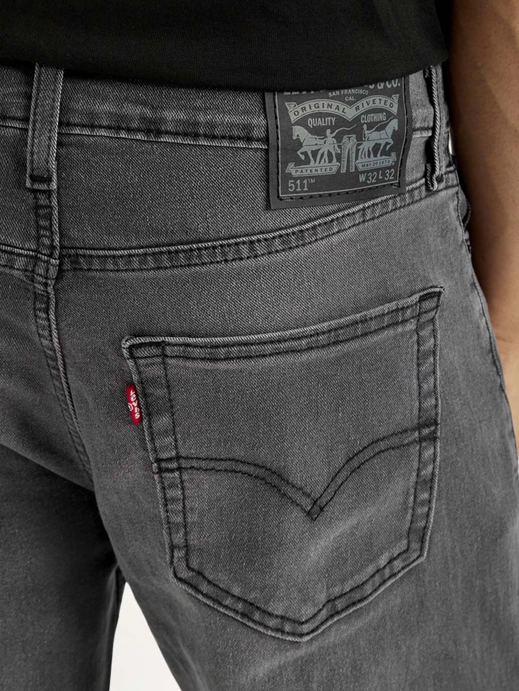 Men's 511 Charcoal Grey Slim Fit Mid Rise Jeans All Style Fit