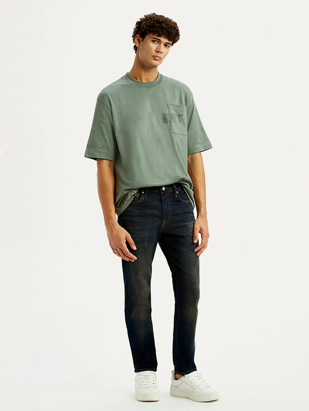 Spring Mood Elegant City Walk Great Base Men's 511 Dark Blue Slim Fit Mid Rise Selvedge Jeans