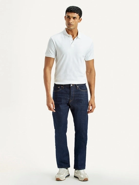 Men's 511 Dark Indigo Slim Fit Mid Rise Selvedge Jeans Reinforced Belt Loops Chic Fit