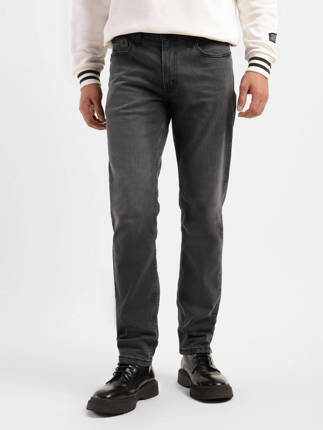 Men's 511 Grey Slim Fit Mid Rise Jeans Color Lock Technology
