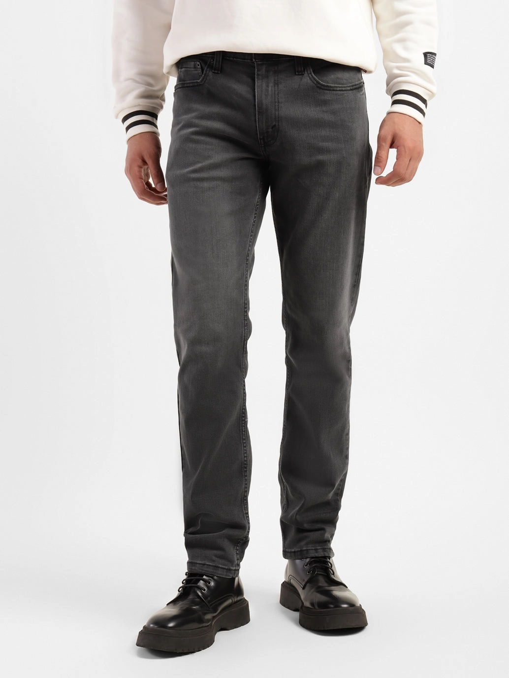 Men's 511 Grey Slim Fit Mid Rise Jeans Minimal Fit Premium Look