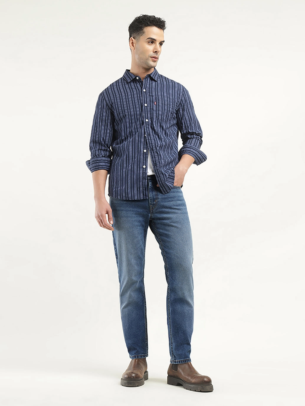 Couple Look Athlete Fit Festival Outfit Effortless Waist Men's 511 Indigo Slim Fit Mid Rise Jeans