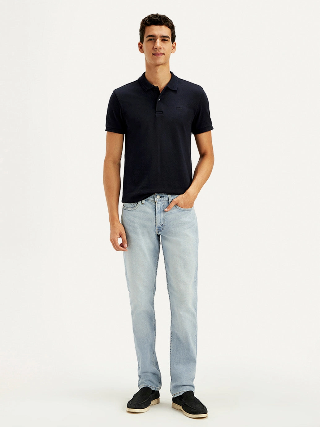 Stretch Minimalist Casual Look Men's 511 Indigo Slim Fit Mid Rise Jeans