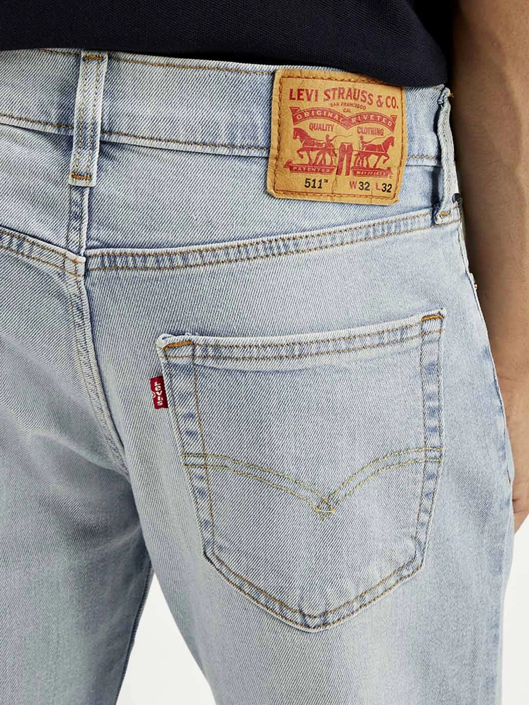 Men's 511 Indigo Slim Fit Mid Rise Jeans Streetwear Mood