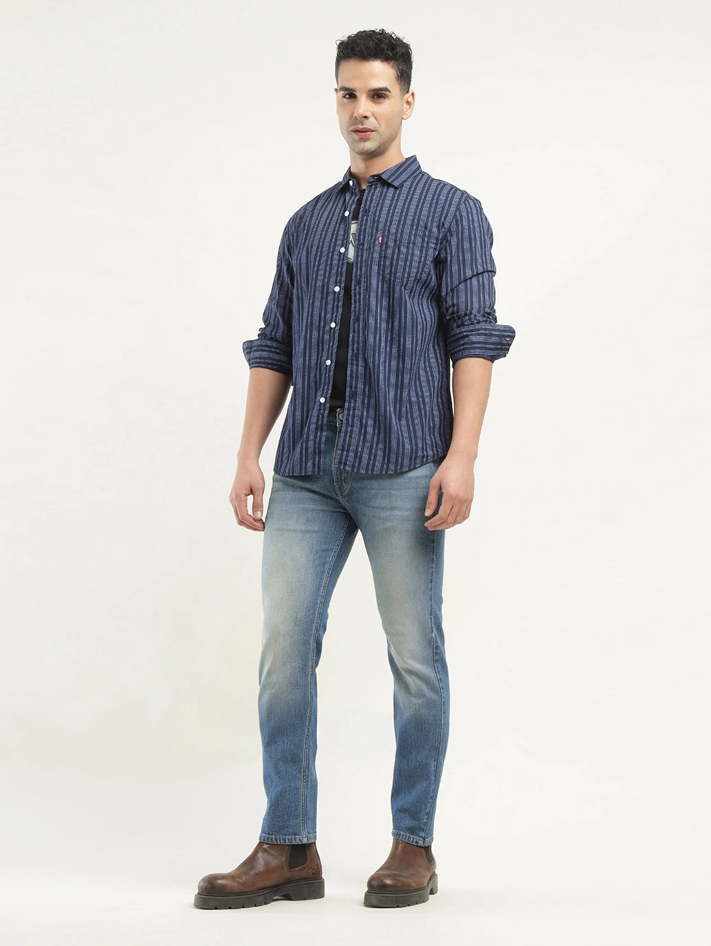 Men's 511 Indigo Slim Fit Mid Rise Jeans Adjustable Belt Loops