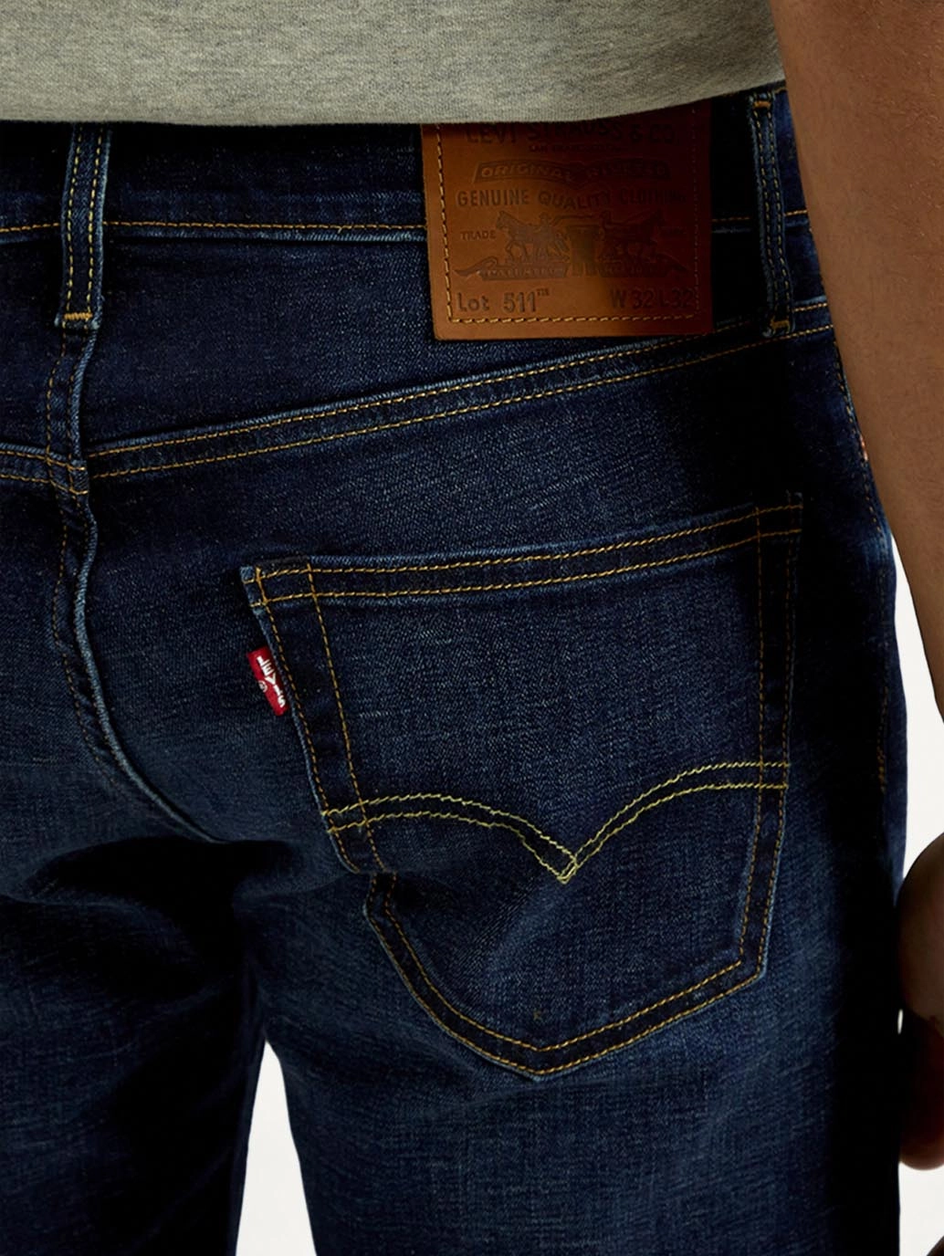 Men's 511 Indigo Slim Fit Mid Rise Linen Jeans Casual Solution