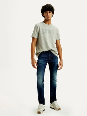 Men's 511 Indigo Slim Fit Mid Rise Linen Jeans Picnic Style Modern