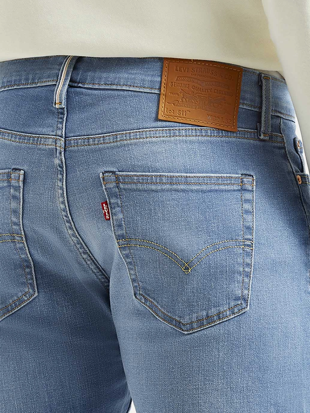Versatile Cut Men's 511 Light Blue Slim Fit Mid Rise Selvedge Jeans