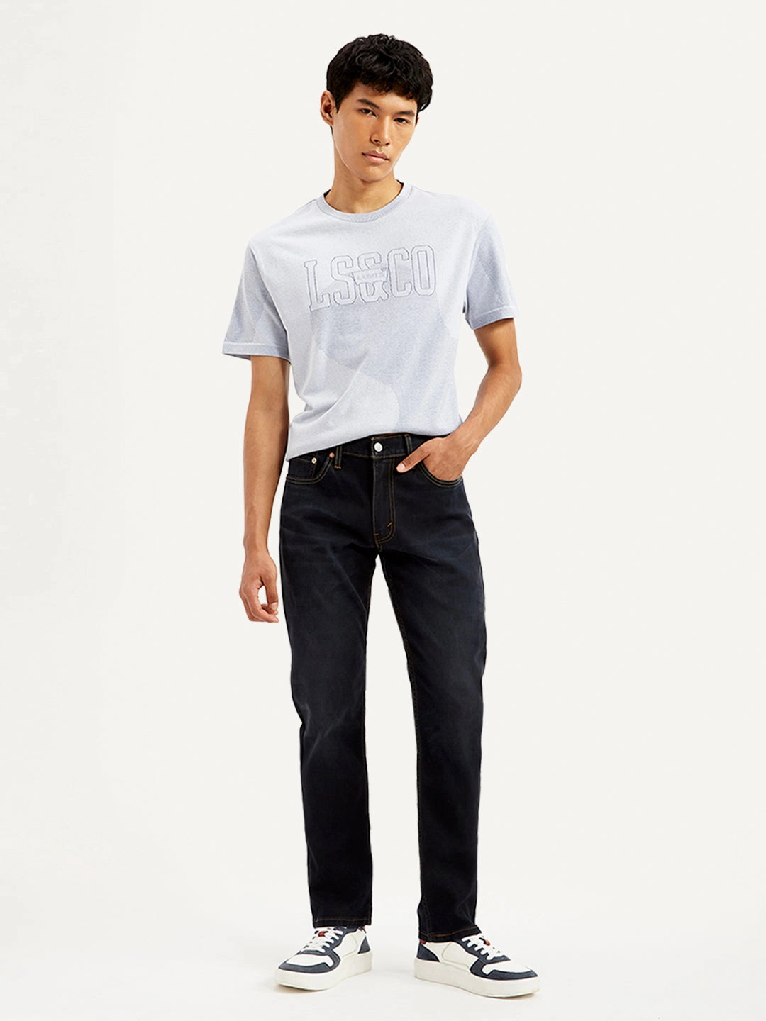 Low Effort Men's 511 Navy Blue Slim Fit Mid Rise Jeans