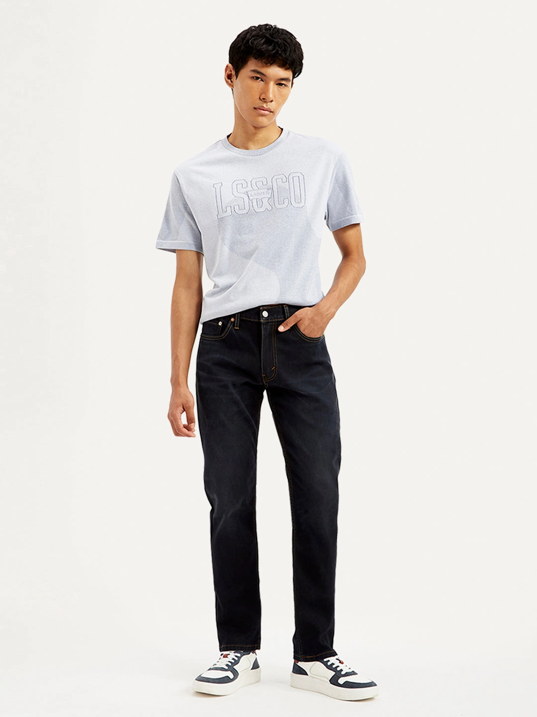 Party Look Earthy Men's 511 Navy Blue Slim Fit Mid Rise Jeans