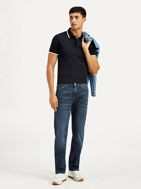 Timeless Design Fitted Comfort Men's 511 Navy Blue Slim Fit Mid Rise Jeans