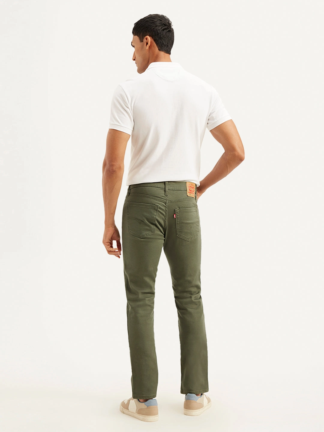 Men's 511 Olive Green Slim Fit Mid Rise Jeans Staple Piece Autumn Days Outdoor Enthusiast Streetwear Fan