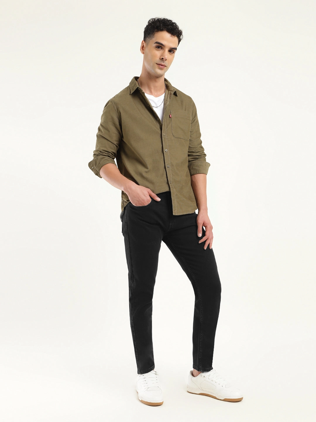 Elegant Adult Fashion Men's 512 Black Slim Tapered Fit Mid Rise Jeans