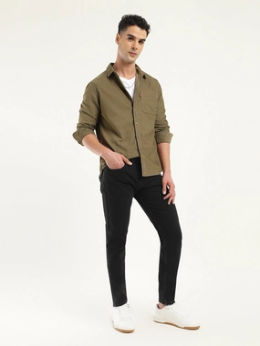 Relaxed Style City Walk Trend Setter Men's 512 Black Slim Tapered Fit Mid Rise Jeans
