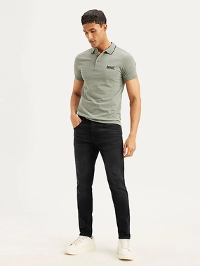 Men's 512 Black Slim Tapered Fit Mid Rise Jeans Soft Date Night Street Fashion Flex Look