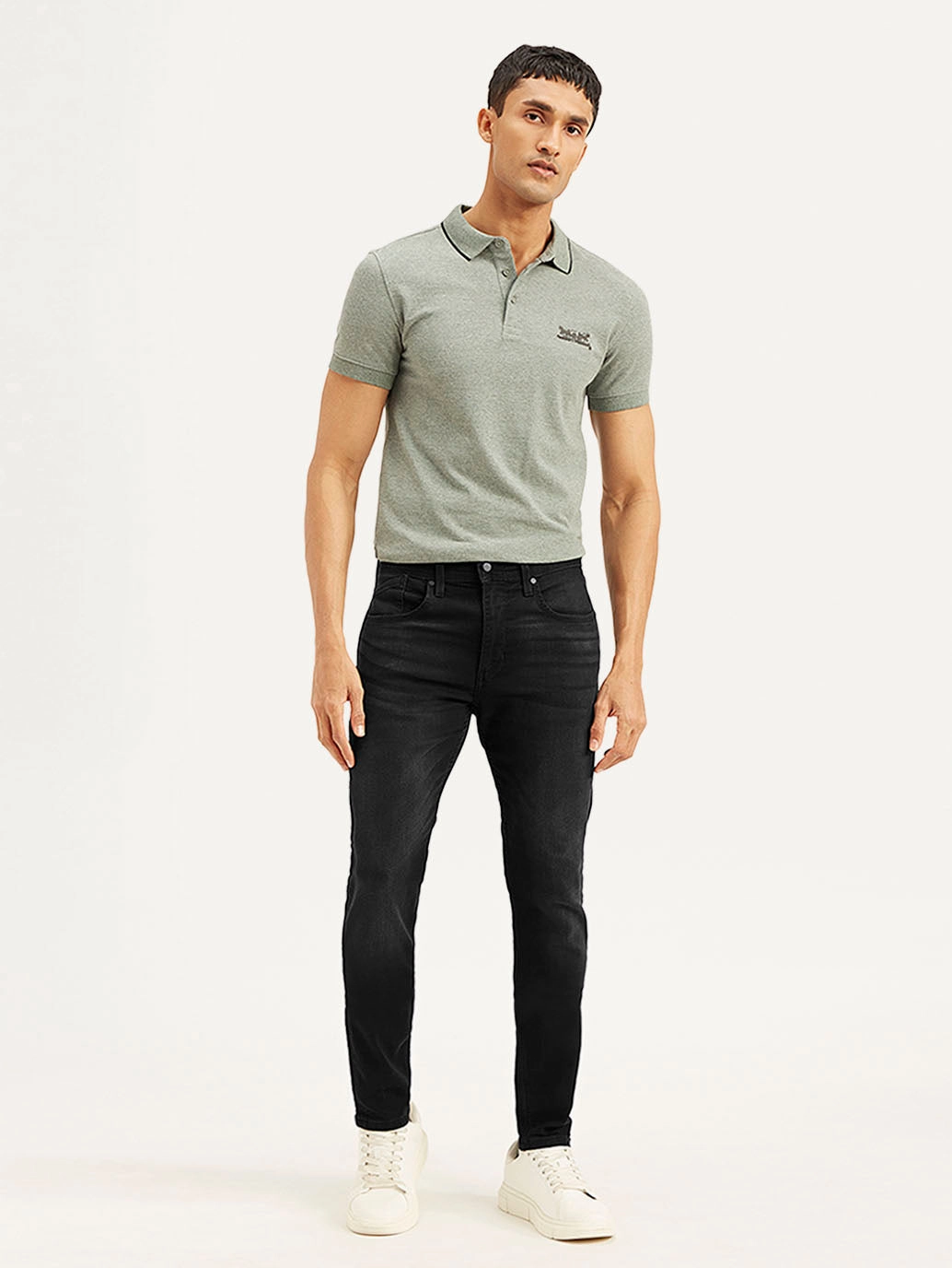 Modern Outfit Utility Style Men's 512 Black Slim Tapered Fit Mid Rise Jeans