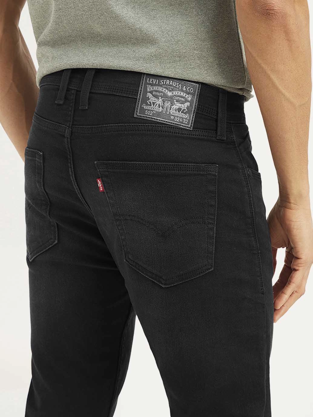 Men's 512 Black Slim Tapered Fit Mid Rise Jeans Night Out Everyday Holiday Vibes Stylish Choice