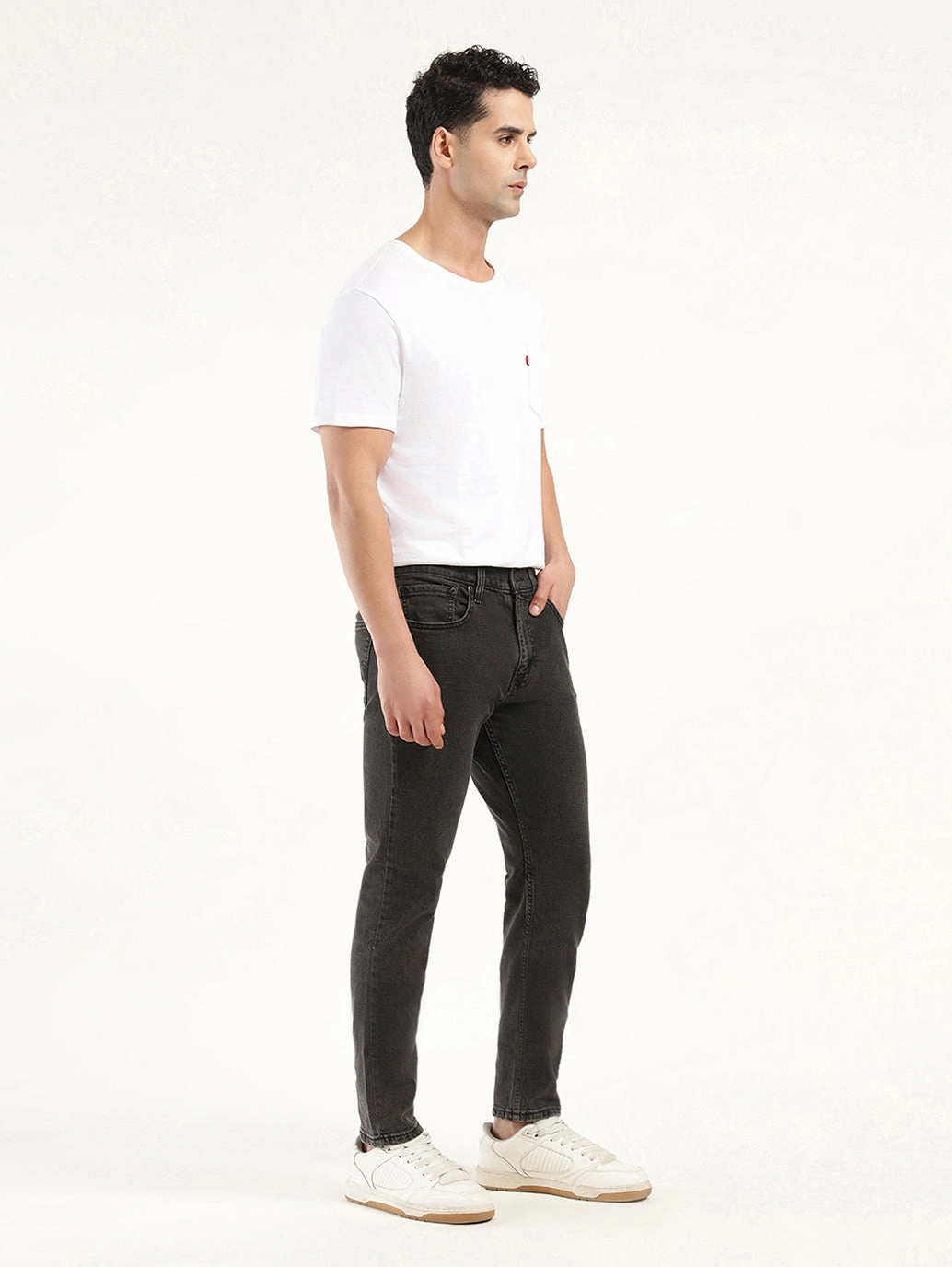 Classic Wear Morning Stroll Men's 512 Black Slim Tapered Fit Mid Rise Jeans