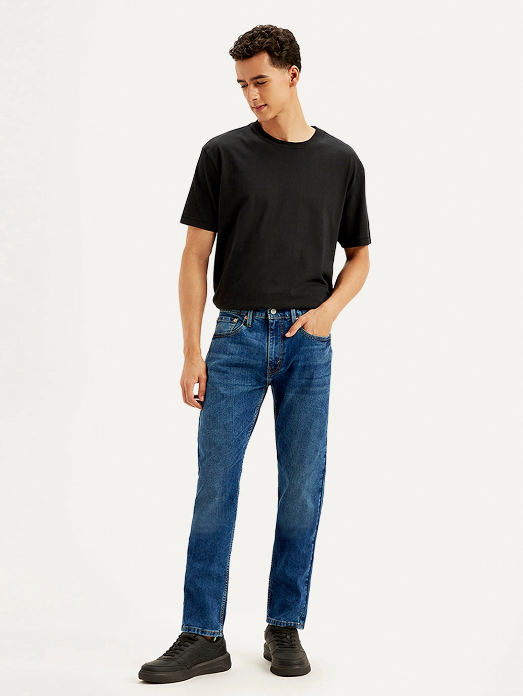 Minimal Edge Men's 512 Blue Slim Tapered Fit Mid Rise Jeans