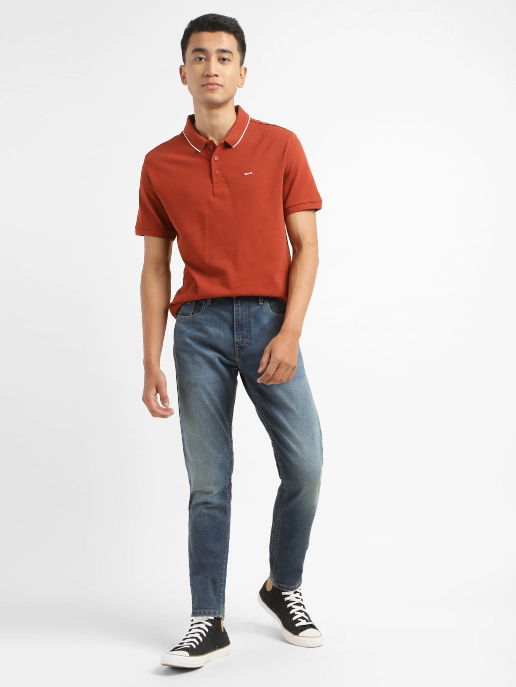 Daily Function Men's 512 Blue Slim Tapered Fit Mid Rise Jeans