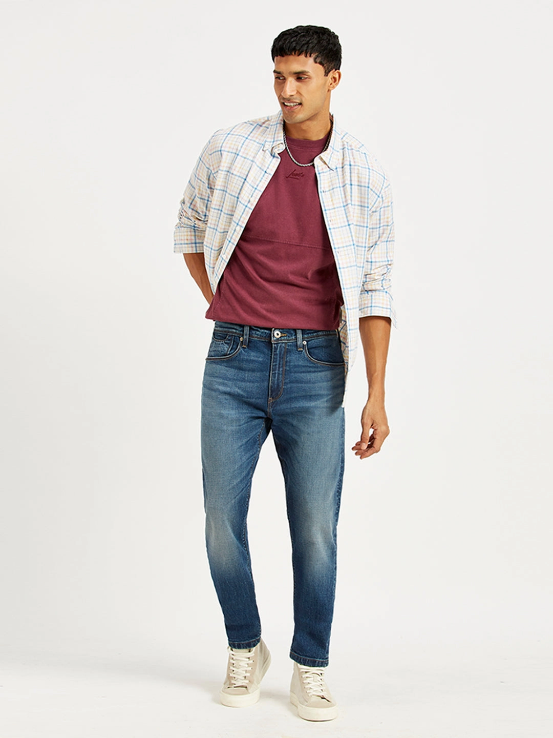 Cool Weather Anti Bacterial Treatment Men's 512 Blue Slim Tapered Fit Mid Rise Jeans